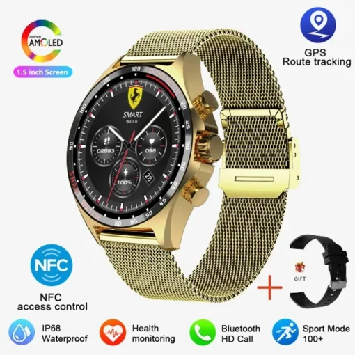 New GPS Smart Watch 400mAh Outdoor Compass Positioning Men's Watch NFC Access Control IP68 Waterproof Fitness Health Smartwatch - Image 10