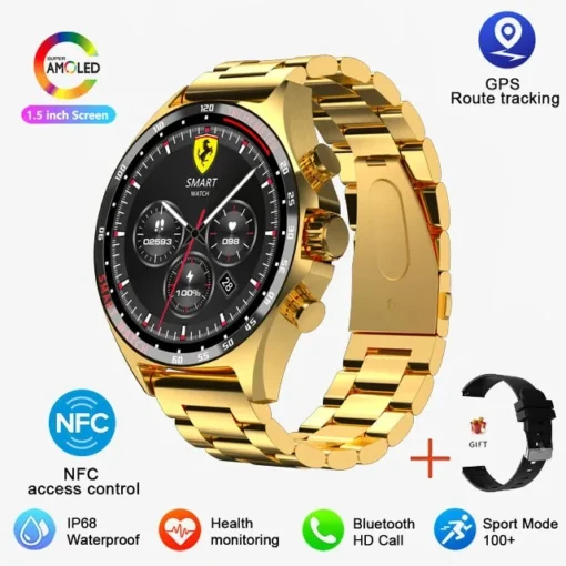 New GPS Smart Watch 400mAh Outdoor Compass Positioning Men's Watch NFC Access Control IP68 Waterproof Fitness Health Smartwatch - Image 7