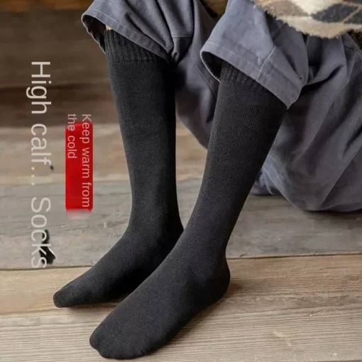 Winter 3Pairs/Lot 95% Pure Cotton Socks Men Business Dress Anti-bacterial Long Socks Soft Breathable Spring Tube Casual Sock - Image 3