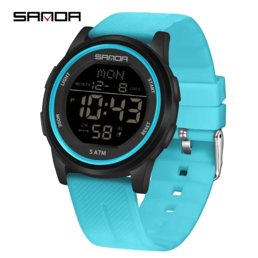 Sanda 6182 Youth Sports Watch Calorie Step Counting Waterproof Electronic Watch Multi functional Night Glow Electronic Watch - Image 11