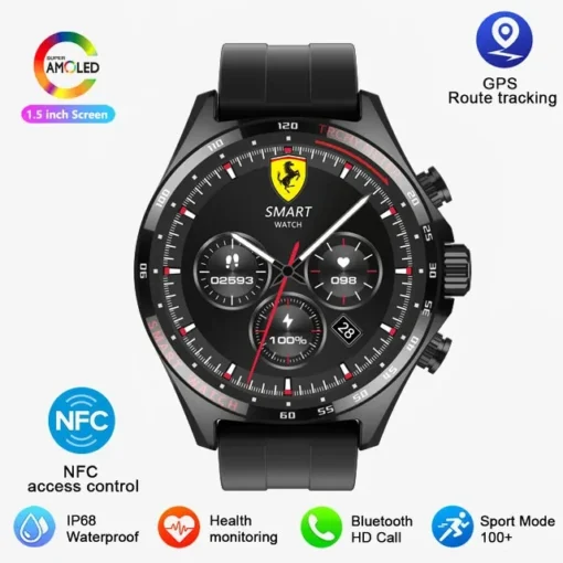 New GPS Smart Watch 400mAh Outdoor Compass Positioning Men's Watch NFC Access Control IP68 Waterproof Fitness Health Smartwatch - Image 12