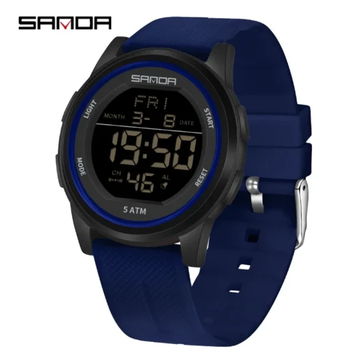 Sanda 6182 Youth Sports Watch Calorie Step Counting Waterproof Electronic Watch Multi functional Night Glow Electronic Watch - Image 12