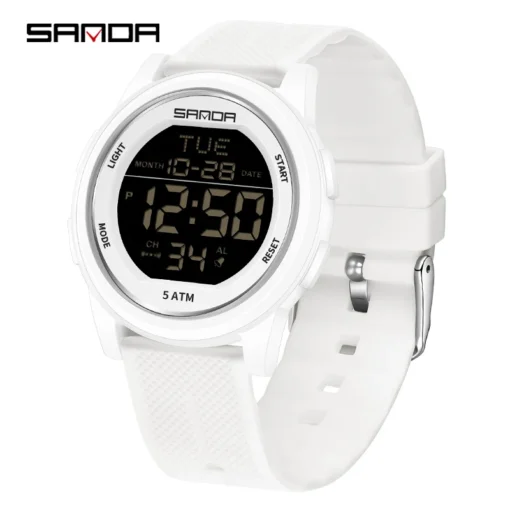 Sanda 6182 Youth Sports Watch Calorie Step Counting Waterproof Electronic Watch Multi functional Night Glow Electronic Watch - Image 7