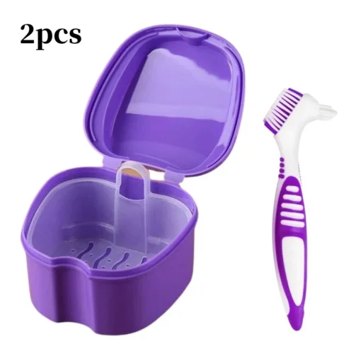 2pcs Dental Retainer Orthodontic Mouth Guard Denture Storage Case Box Teeth Brush Oral Hygiene Supplies Organizer Accessories - Image 8