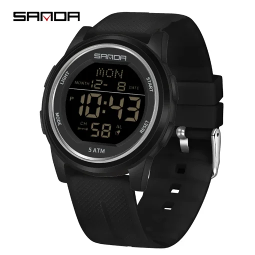 Sanda 6182 Youth Sports Watch Calorie Step Counting Waterproof Electronic Watch Multi functional Night Glow Electronic Watch - Image 10