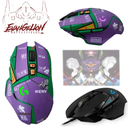 Evangelion Mouse Anti-skid Sticker Sticker for Logitech G502 Mouse Anime Sweat Anti-drop Gaming Mouse Protection Sticker Gift