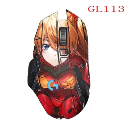 Evangelion Mouse Anti-skid Sticker Sticker for Logitech G502 Mouse Anime Sweat Anti-drop Gaming Mouse Protection Sticker Gift - Image 4